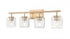 Z-Lite Landon 4 Light Vanity in Brushed Nickel Finish Model: 7515-4V-BN