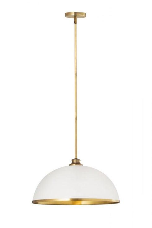 Z-Lite Landry 1 Light Pendant in Matte Black + Brushed Nickel Finish Model: 1004P20-MB-BN