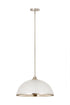 Z-Lite Landry 1 Light Pendant in Matte Black + Brushed Nickel Finish Model: 1004P20-MB-BN