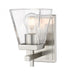 Z-Lite Lauren 1 Light Wall Sconce in Brushed Nickel Finish Model: 819-1S-BN
