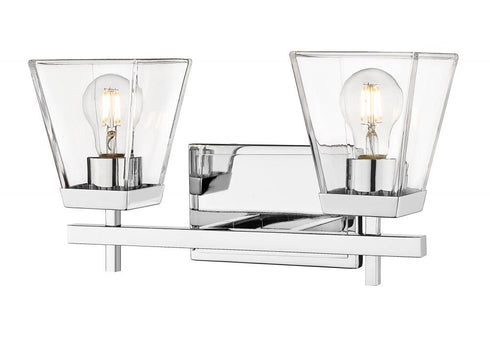 Z-Lite Lauren 2 Light Vanity in Brushed Nickel Finish Model: 819-2V-BN