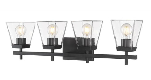 Z-Lite Lauren 4 Light Vanity in Brushed Nickel Finish Model: 819-4V-BN