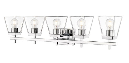 Z-Lite Lauren 5 Light Vanity in Brushed Nickel Finish Model: 819-5V-BN