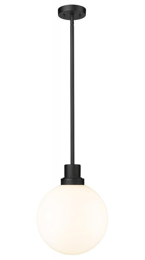 Z-Lite Laurent 1 Light Outdoor Pendant in Black Finish Model: 597P12-BK