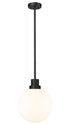 Z-Lite Laurent 1 Light Outdoor Pendant in Black Finish Model: 597P12-BK