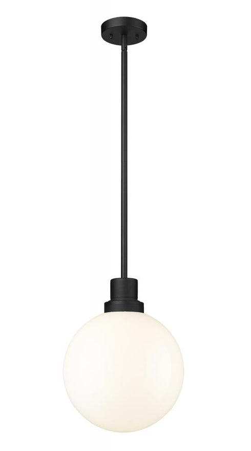Z-Lite Laurent 1 Light Outdoor Pendant in Black Finish Model: 597P12-BK
