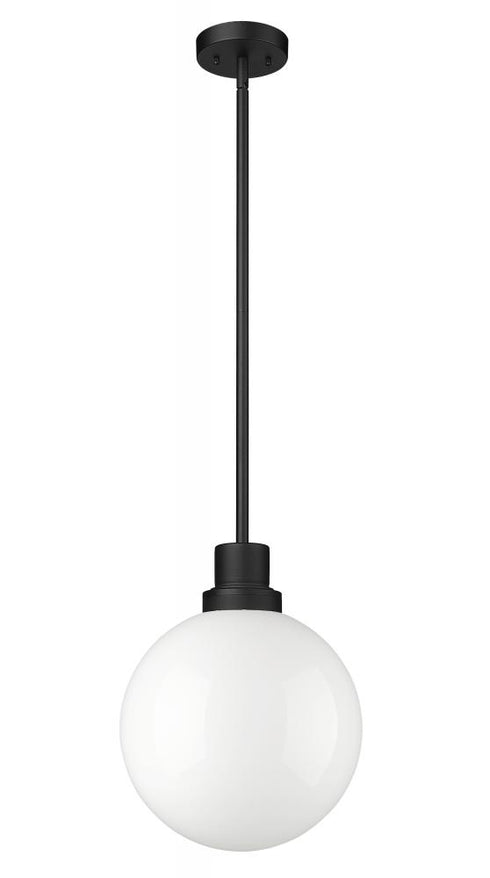Z-Lite Laurent 1 Light Outdoor Pendant in Black Finish Model: 597P12-BK