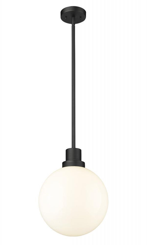 Z-Lite Laurent 1 Light Outdoor Pendant in Black Finish Model: 597P12-BK