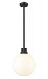 Z-Lite Laurent 1 Light Outdoor Pendant in Black Finish Model: 597P12-BK