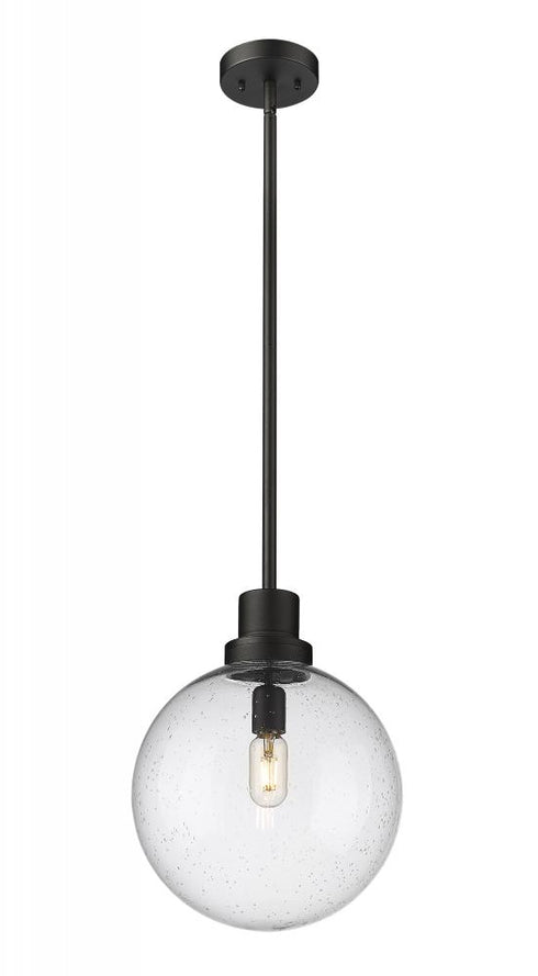 Z-Lite Laurent 1 Light Outdoor Pendant in Black Finish Model: 599P12-BK