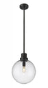 Z-Lite Laurent 1 Light Outdoor Pendant in Black Finish Model: 599P12-BK