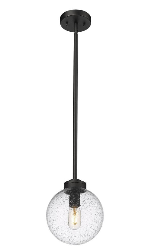 Z-Lite Laurent 1 Light Outdoor Pendant in Black Finish Model: 599P8-BK