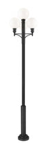 Z-Lite Laurent 1 Light Outdoor Post Mount Fixture in Black Finish Model: 597PHB-4-5010P-BK