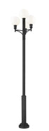 Z-Lite Laurent 1 Light Outdoor Post Mount Fixture in Black Finish Model: 597PHB-4-5010P-BK