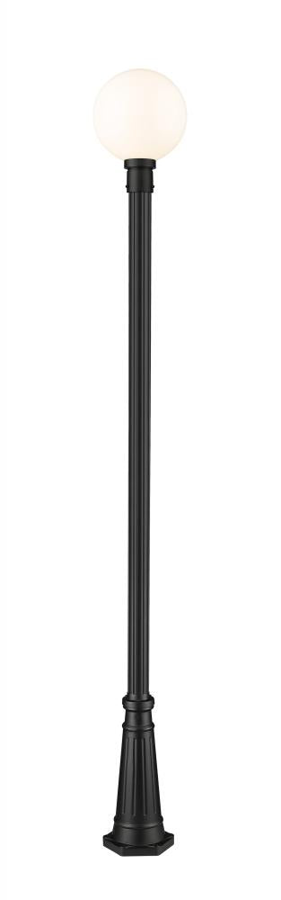 Z-Lite Laurent 1 Light Outdoor Post Mounted Fixture in Black Finish Model: 597PHB-519P-BK