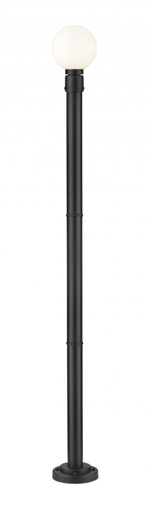 Z-Lite Laurent 1 Light Outdoor Post Mounted Fixture in Black Finish Model: 597PHM-567P-BK