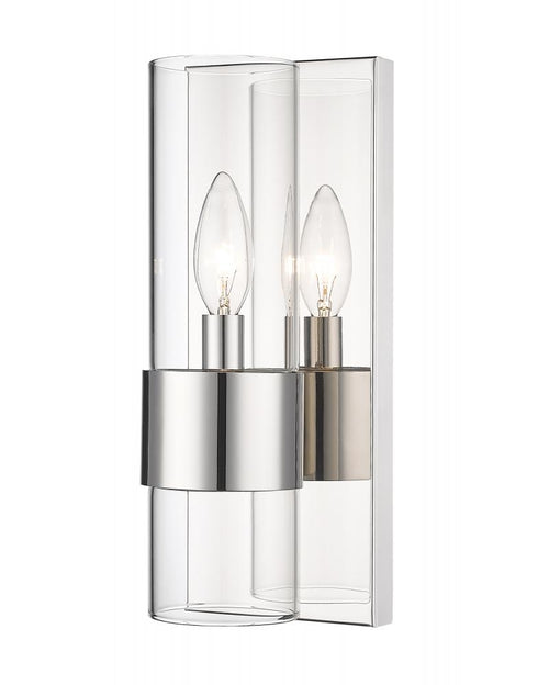 Z-Lite Lawson 1 Light Wall Sconce in Brushed Nickel Finish Model: 343-1S-BN