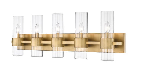 Z-Lite Lawson 5 Light Vanity in Brushed Nickel Finish Model: 343-5V-BN