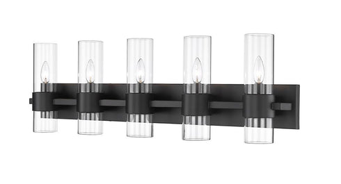 Z-Lite Lawson 5 Light Vanity in Brushed Nickel Finish Model: 343-5V-BN