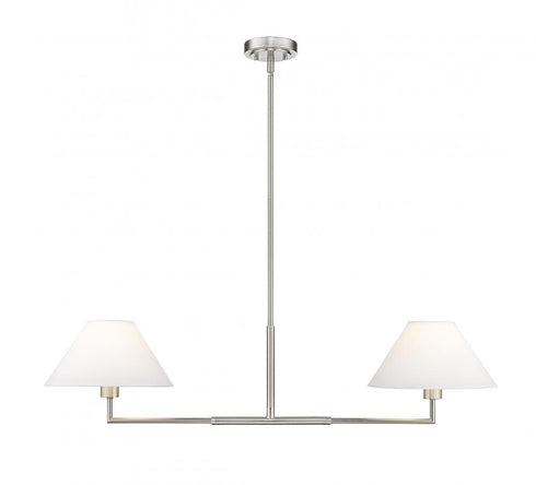 Z-Lite Leila 2 Light Chandelier in Brushed Nickel Finish Model: 744-42L-BN