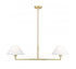 Z-Lite Leila 2 Light Chandelier in Brushed Nickel Finish Model: 744-42L-BN