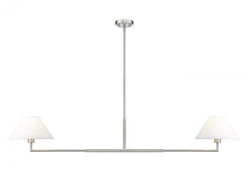 Z-Lite Leila 2 Light Chandelier in Brushed Nickel Finish Model: 744-62L-BN