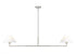 Z-Lite Leila 2 Light Chandelier in Brushed Nickel Finish Model: 744-62L-BN