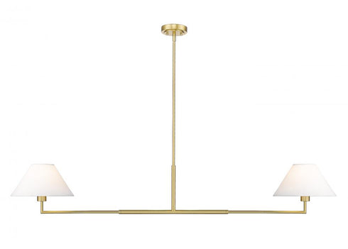 Z-Lite Leila 2 Light Chandelier in Brushed Nickel Finish Model: 744-62L-BN