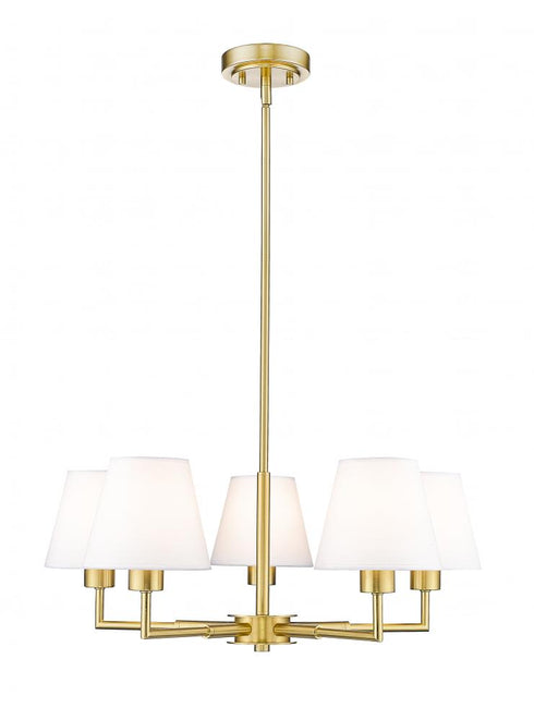 Z-Lite Leila 5 Light Chandelier in Brushed Nickel Finish Model: 744-26R-BN