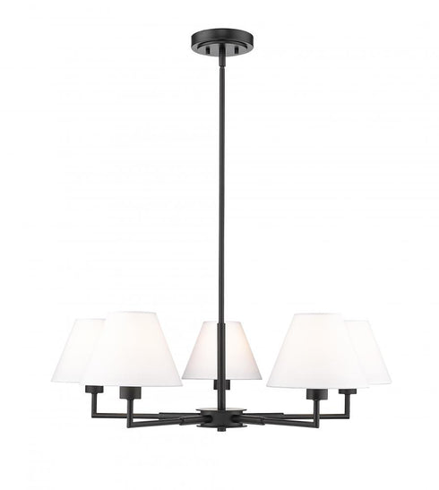 Z-Lite Leila 5 Light Chandelier in Brushed Nickel Finish Model: 744-34R-BN