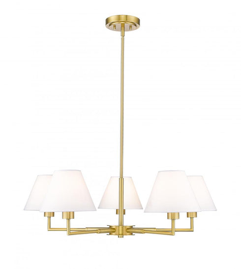 Z-Lite Leila 5 Light Chandelier in Brushed Nickel Finish Model: 744-34R-BN