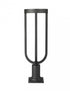 Z-Lite Leland 1 Light Outdoor Pier Mounted Fixture in Sand Black Finish Model: 5005PHB-533PM-BK-LED