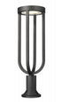 Z-Lite Leland 1 Light Outdoor Pier Mounted Fixture in Sand Black Finish Model: 5005PHB-553PM-BK-LED