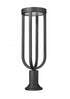 Z-Lite Leland 1 Light Outdoor Pier Mounted Fixture in Sand Black Finish Model: 5005PHB-553PM-BK-LED