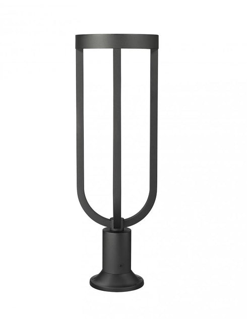 Z-Lite Leland 1 Light Outdoor Pier Mounted Fixture in Sand Black Finish Model: 5005PHB-553PM-BK-LED