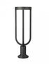 Z-Lite Leland 1 Light Outdoor Pier Mounted Fixture in Sand Black Finish Model: 5005PHB-553PM-BK-LED