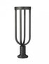 Z-Lite Leland 1 Light Outdoor Pier Mounted Fixture in Sand Black Finish Model: 5005PHB-553PM-BK-LED