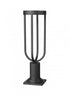 Z-Lite Leland 1 Light Outdoor Pier Mounted Fixture in Sand Black Finish Model: 5005PHM-533PM-BK-LED