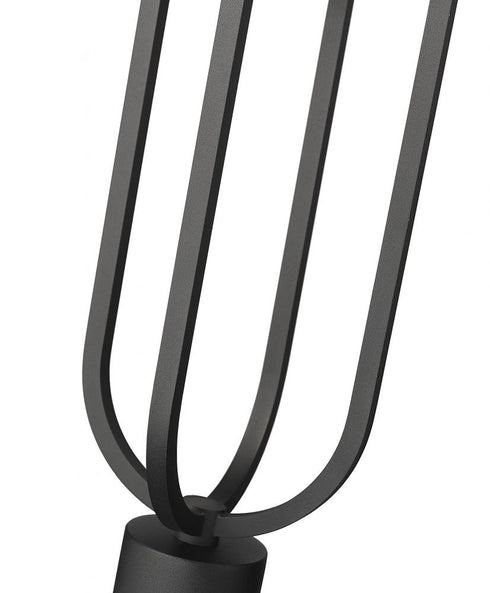 Z-Lite Leland 1 Light Outdoor Pier Mounted Fixture in Sand Black Finish Model: 5005PHM-553PM-BK-LED