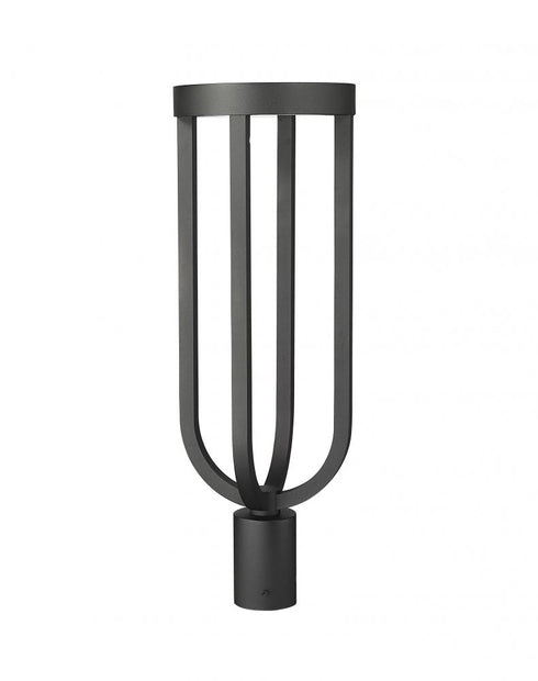 Z-Lite Leland 1 Light Outdoor Post Mount Fixture in Sand Black Finish Model: 5005PHB-BK-LED