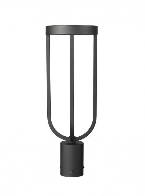 Z-Lite Leland 1 Light Outdoor Post Mount Fixture in Sand Black Finish Model: 5005PHM-BK-LED