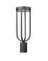 Z-Lite Leland 1 Light Outdoor Post Mount Fixture in Sand Black Finish Model: 5005PHM-BK-LED