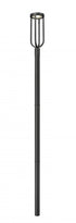 Z-Lite Leland 1 Light Outdoor Post Mounted Fixture in Sand Black Finish Model: 5005PHB-5009P96-BK-L