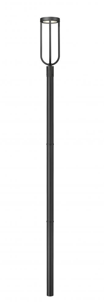 Z-Lite Leland 1 Light Outdoor Post Mounted Fixture in Sand Black Finish Model: 5005PHB-5009P96-BK-L