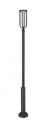 Z-Lite Leland 1 Light Outdoor Post Mounted Fixture in Sand Black Finish Model: 5005PHB-5010P-BK-LED