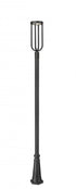 Z-Lite Leland 1 Light Outdoor Post Mounted Fixture in Sand Black Finish Model: 5005PHB-5011P-BK-LED