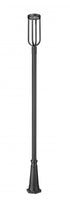 Z-Lite Leland 1 Light Outdoor Post Mounted Fixture in Sand Black Finish Model: 5005PHB-5011P-BK-LED