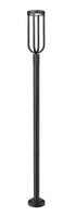 Z-Lite Leland 1 Light Outdoor Post Mounted Fixture in Sand Black Finish Model: 5005PHB-5012P-BK-LED