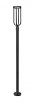 Z-Lite Leland 1 Light Outdoor Post Mounted Fixture in Sand Black Finish Model: 5005PHB-5012P-BK-LED