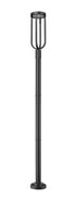 Z-Lite Leland 1 Light Outdoor Post Mounted Fixture in Sand Black Finish Model: 5005PHB-5012P-BK-LED